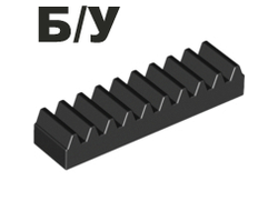 ! Б/У - Technic, Gear Rack 1 x 4, Black (3743 / 374326 / 4205760 / 6457282) - Б/У