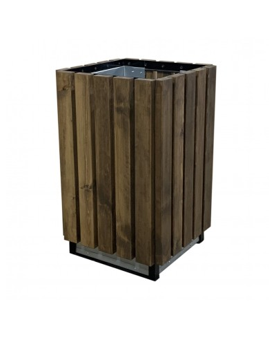 Урна парковая из дерева на металлокаркасе 100 л AVU066