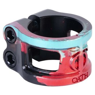 Купить зажим OATH CAGE V2 (BLACK/TEAL/RED) для трюковых самокатов в Иркутске