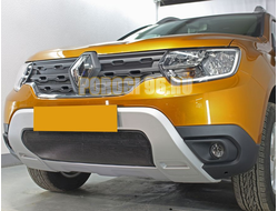 Защита радиатора Renault Duster 2021- (4 части) black верх