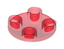 Plate, Round 2 x 2 with Rounded Bottom (Boat Stud), Trans-Red (2654 / 4260790 / 6171008 / 6254635)