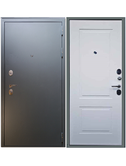 Дверь входная Спартак &quot;Р&quot; Серый графит / МДФ ФЛ-117  Белый матовый