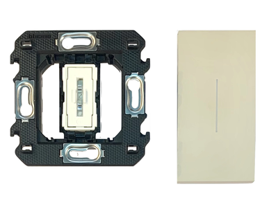 Выключатель Bticino Living Now одноклавишный, песок, в сборе