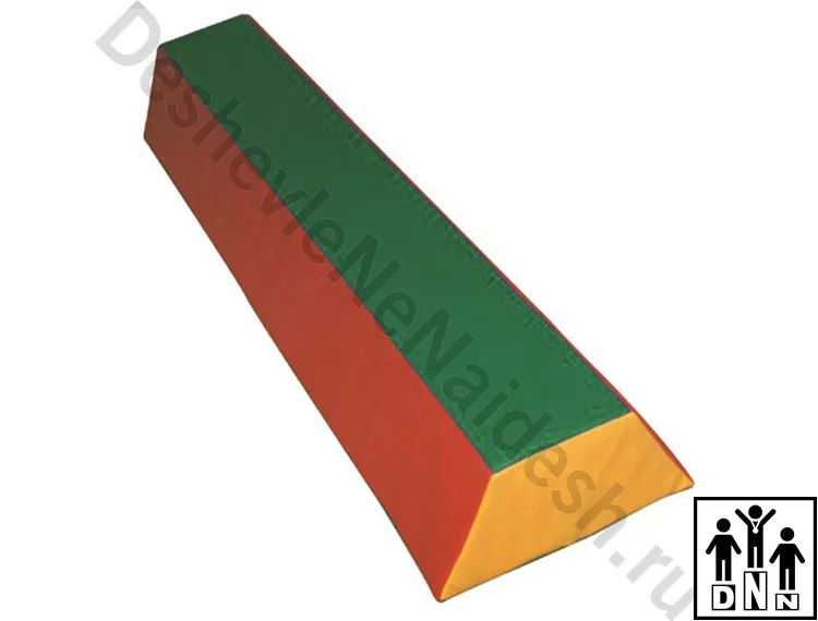 Мягкий модульный Брус «Трапеция» зеленый-красный