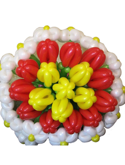 Букет "Тюльпаны с ромашками"