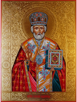Николай Чудотворец, Святитель. Рукописная икона.