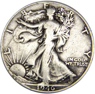 50 центов Шагающая Свобода, 1946 год