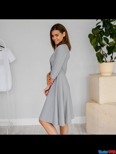 ПЛАТЬЕ DOCLIKE DL317 серое