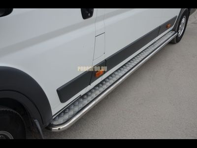 Пороги с накладным листом	d53 для Peugeot Boxer (2014-)