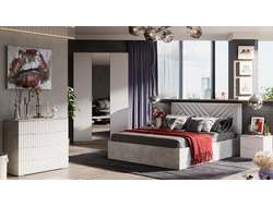 Композиции Спальни ХИЛТОН Ателье светлый/Белый