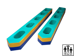 Мягкие модульные Игровые лыжи для эстафеты на 5 человек синие / желтые / зеленые