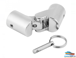 Кронштейн складной с фиксацией, для трубы 22/25 mm, нержавеющая сталь