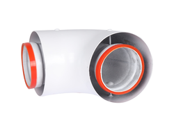 Начальный участок ROMMER 90 гр. 60/100 в комплекте фланец (Арт. RCA-6010-240190)