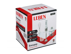 БЛЕНДЕР ПОГРУЖНОЙ LEBEN 400 ВТ, 3 НАСАДКИ, РЕГУЛИРОВКА СКОРОСТИ, БЕЛЫЙ