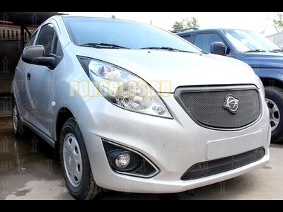 Защита радиатора Ravon R2 2016- (кроме Элеганс) black верх