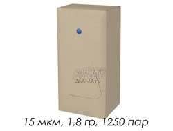 Бахилы Евроблок, двойная резинка (2500шт/1250пар)15 мкм, 1,8 гр, 40х15 см