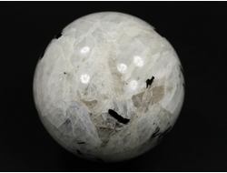 Шар Лунный камень, Турмалин чёрный (шерл), Индия (53 мм, 194 г) №35330