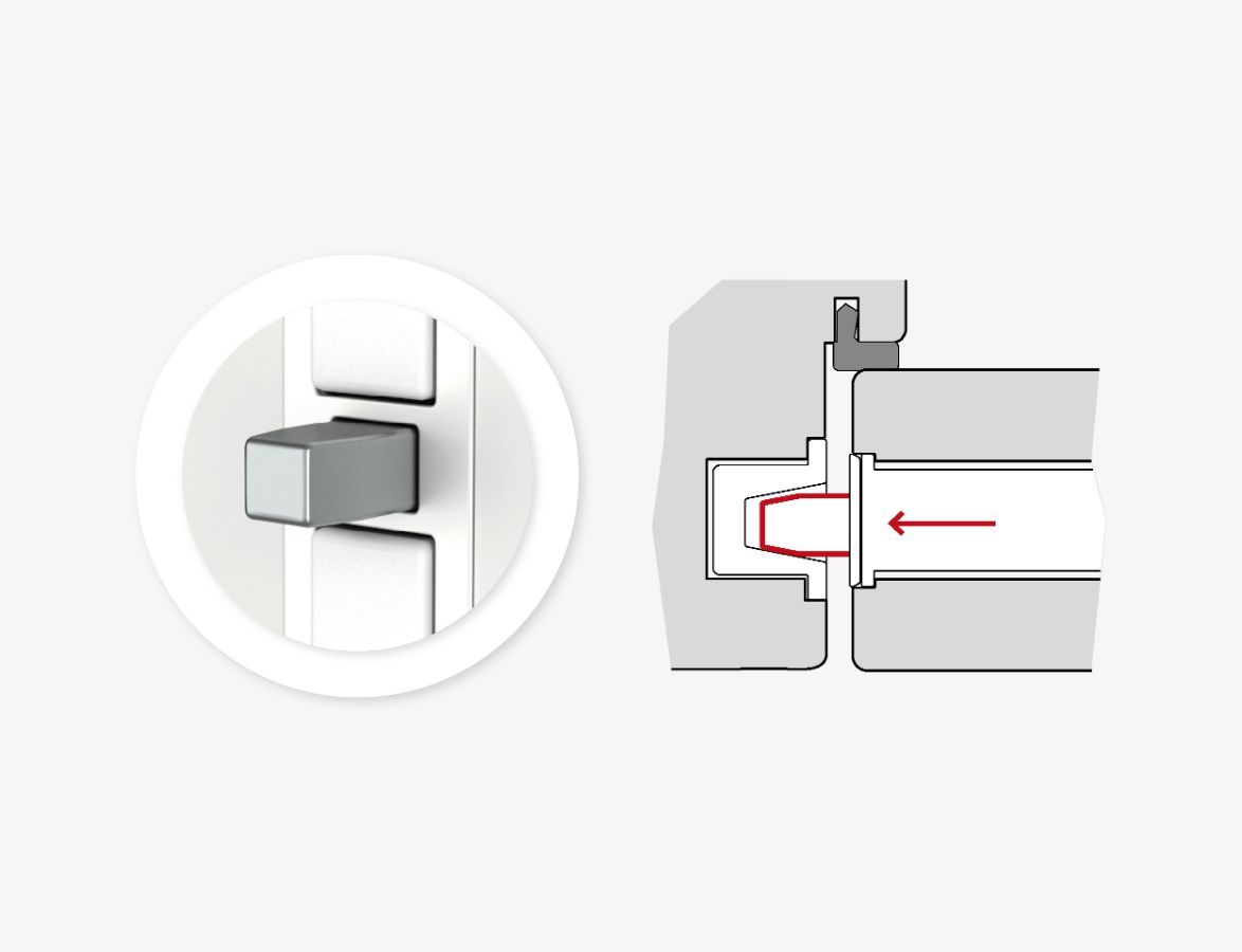 Замок AGB Touch & Close WC (черный) B06502.50.93