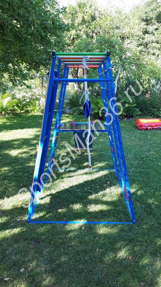 ДСК РАННЕГО РАЗВИТИЯ PLASTEP БОГАТЫРЬ 170 МЕТАЛЛ. Цвет: Синий, перекладины цветные