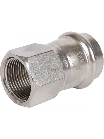 Переходник ROMMER ВПр-ВР, 28х3/4 из нержавеющей стали прессовой