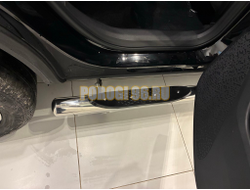 Пороги труба с проступью Папа Тюнинг d76 для CHERY Omoda C7 2025-