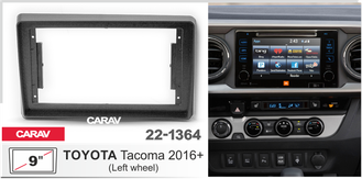 Переходная рамка CARAV 22-1364 TOYOTA TACOMA 2016+ (руль слева)