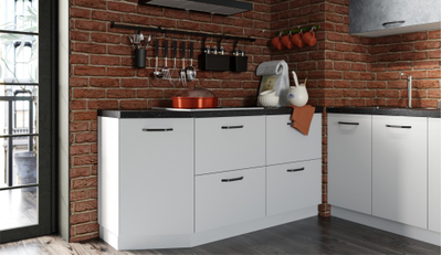 Композиция Модульной кухни Равенна Смарт Бетон натуральный/Белый