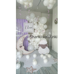 Фотозона для девочки пижамная вечеринка овечки