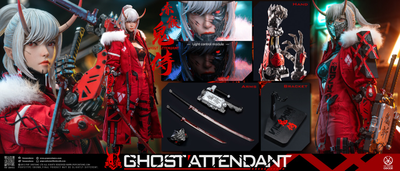 ПРЕДЗАКАЗ - Девушка-киборг (в красном) - Коллекционная фигурка 1/6 Ghost Attendant Red Remains (GS-002) - POPCOSTUME  ?ЦЕНА: 31900 РУБ.?
