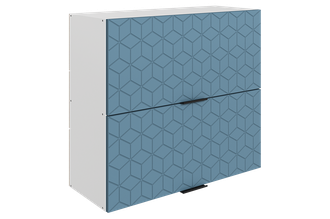 Стоун Шкаф навесной L800 Н720 (2 дв. гл. гориз.) с фрезеровкой