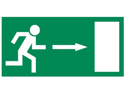Направление к эвакуационному выходу направо, налево
