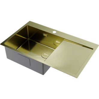 МОЙКА OMOIKIRI AKISAME 86 SIDE LG-L (4997045) СВЕТЛОЕ ЗОЛОТО