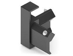 Уголки сборочные для полки с подстветкой ЧЁРНЫЙ МАТОВЫЙ  компл 4шт DE0253.VS000.BKSPC.CN  ARISTO