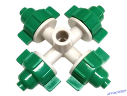 Туманообразователь  4 сопла  26,0 л/ч 2,5 бар разъем 6,0 мм, (зеленый)
