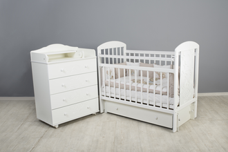 Кровать Incanto Civetta маятник ящик белый