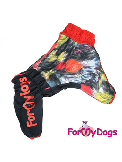 Комбинезон для крупных собак Черно-красный