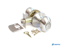 Ручка-защёлка дверная с фиксатором 6093-03-crm хром матовый купить в Челябинске | КВИРТЕК