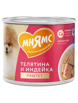 Влажный корм Мнямс На каждый день Паштет из телятины и индейки для щенков «ПРАВИЛЬНОЕ РАЗВИТИЕ» 200 г