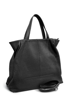 (АРТИКУЛ: 10016/5) СУМКА ЖЕНСКАЯ, СРЕДНЕГО РАЗМЕРА, НАТУРАЛЬНАЯ КОЖА, ЧЕРНАЯ, С ПЛЕЧЕВЫМ РЕМНЕМ