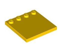 Tile, Modified 4 x 4 with Studs on Edge, Yellow (6179 / 4525895 / 617924)