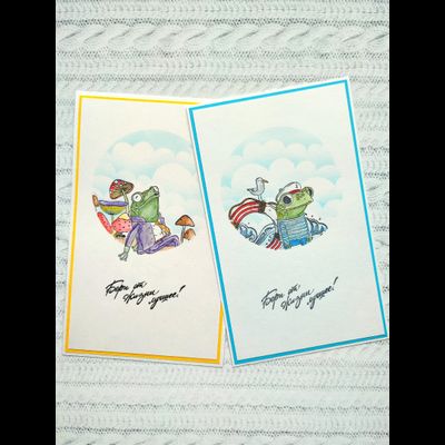 ФП штамп "Лягушка моряк"