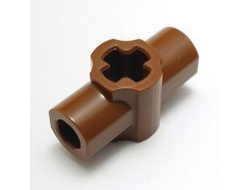 Technic, Axle Connector Hub with Two Bar Holders Perpendicular  Lightsaber Hilt , Reddish Brown (24122 6459423)