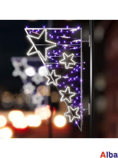 консоль светодиодная на столб, новогодняя, звездное небо