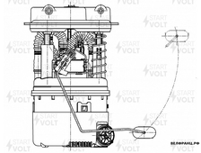 Насос топливный (модуль) Renault Duster Kaptur  StartVolt аналог 1704200Q1K 172021121R