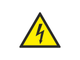 Знак безопасности W08 Опасность поражения эл.током, плёнка, 200х200