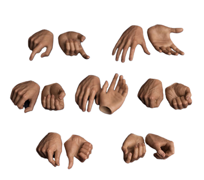 Набор сменных кистей 1/6 Hand sculpt version 2.0 - Worldbox