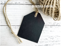 Бирка для записи "ЧЕРНАЯ" 80*60 мм (50 штук)