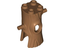 Minifigure, Headgear Head Cover, Costume Tree Trunk, Medium Nougat (35827 / 6391348)