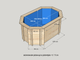 Деревянный бассейн (купель) овальный 2,50 х 1,55 м глубина 115 см Кристалл