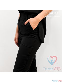 Брюки-джоггеры DOCLIKE DL217 черные